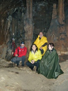 All'interno della Grotta sul monte Ermada